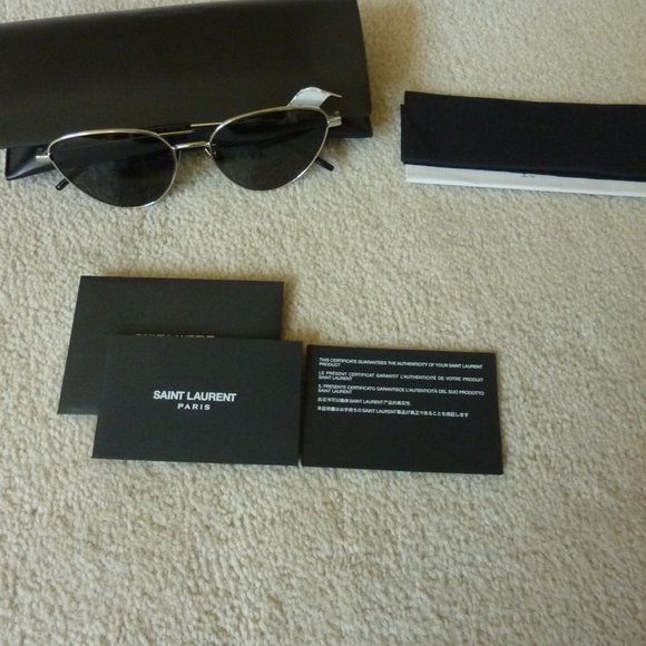 Saint Laurent Metal Cat-Eye Sunglasses (Model SL 310) - Silver/Black main image 4